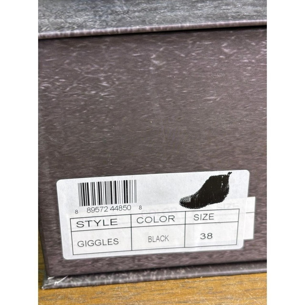 Bernie Mev Giggles Black Wedge Ankle Boots Size 38 US 7.5-8 - Picture 7 of 7